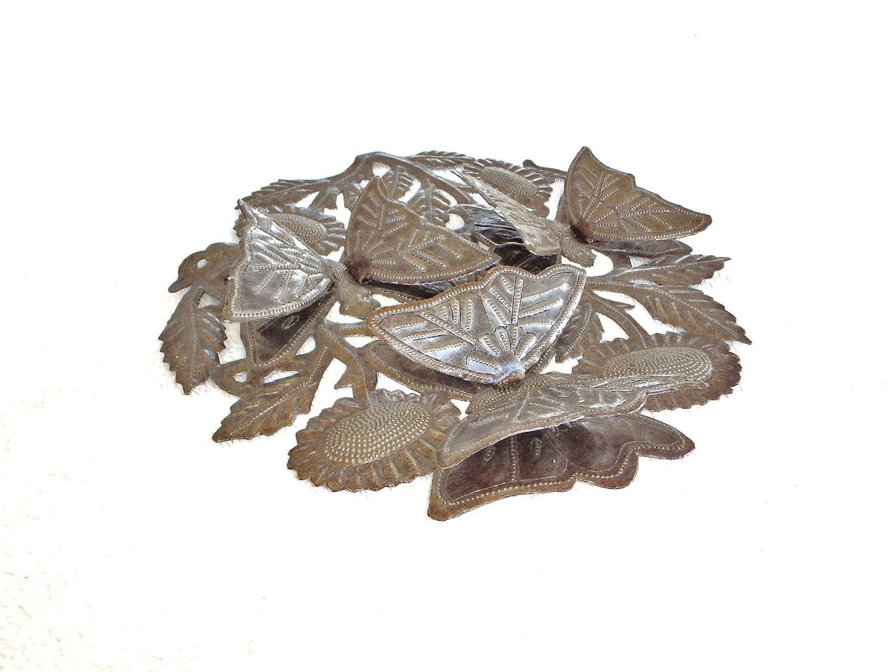 3-d butterfly garden art hand made in Haiti