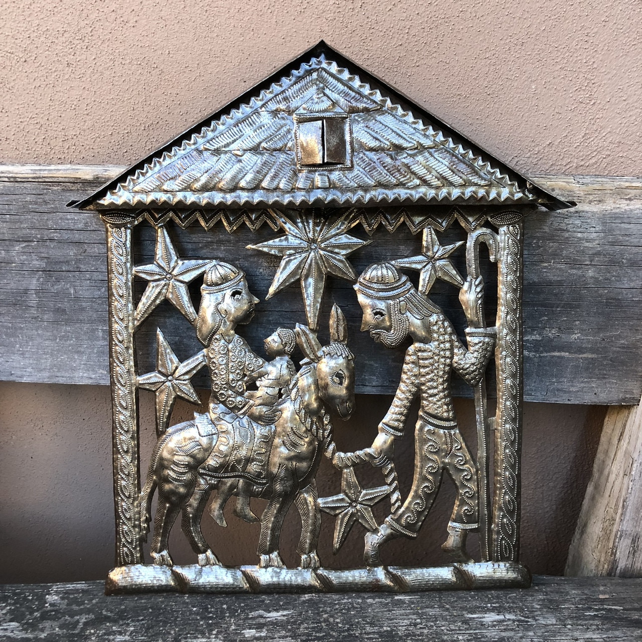 Religious wall art Haiti Holy, Family Metal Sculpture,
Fair Trade Christmas Décor Religious wall art Haiti Holy, Family Metal Sculpture,
Fair Trade Christmas Décor