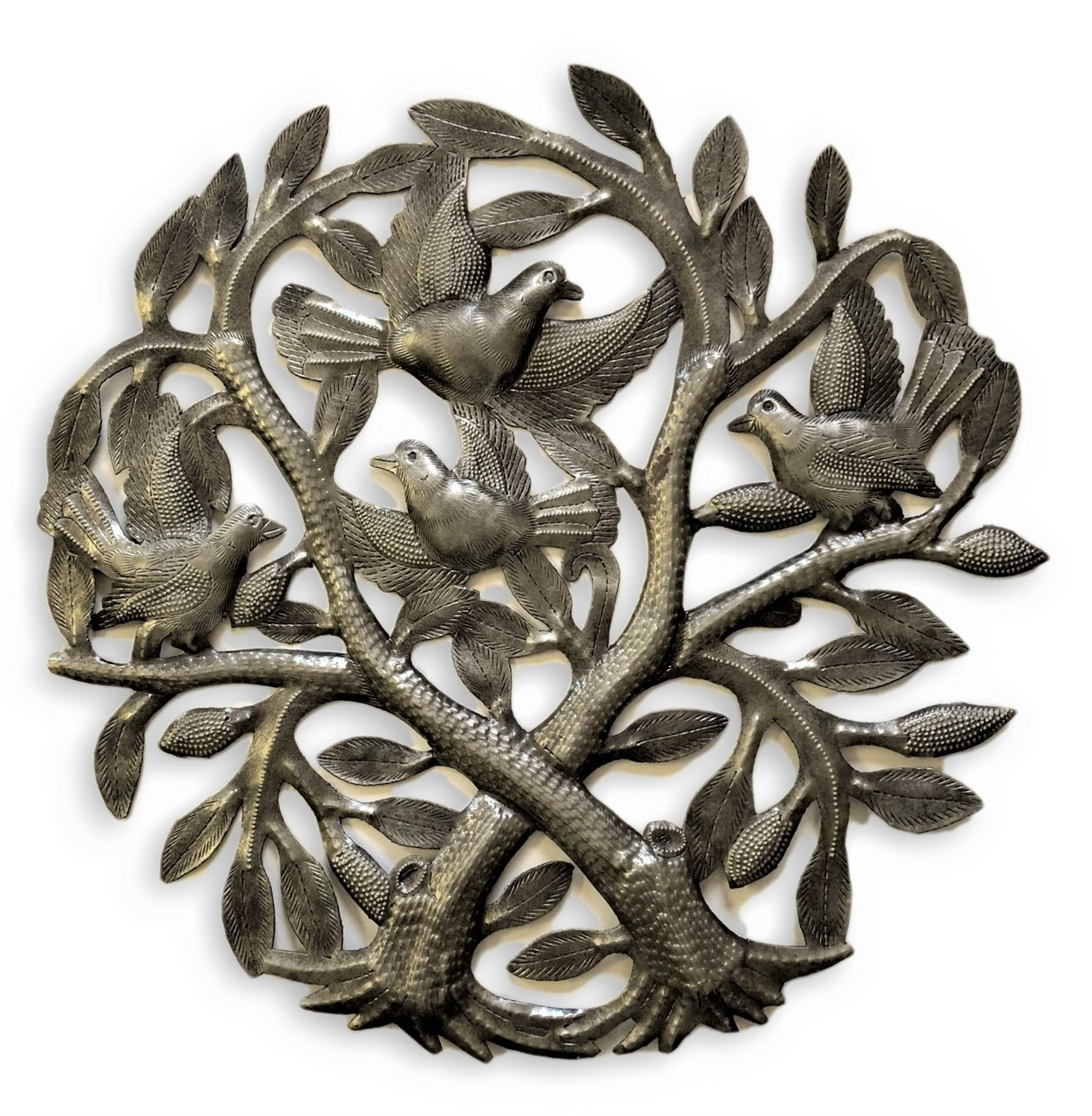 recycled fair trade metal art haiti tree