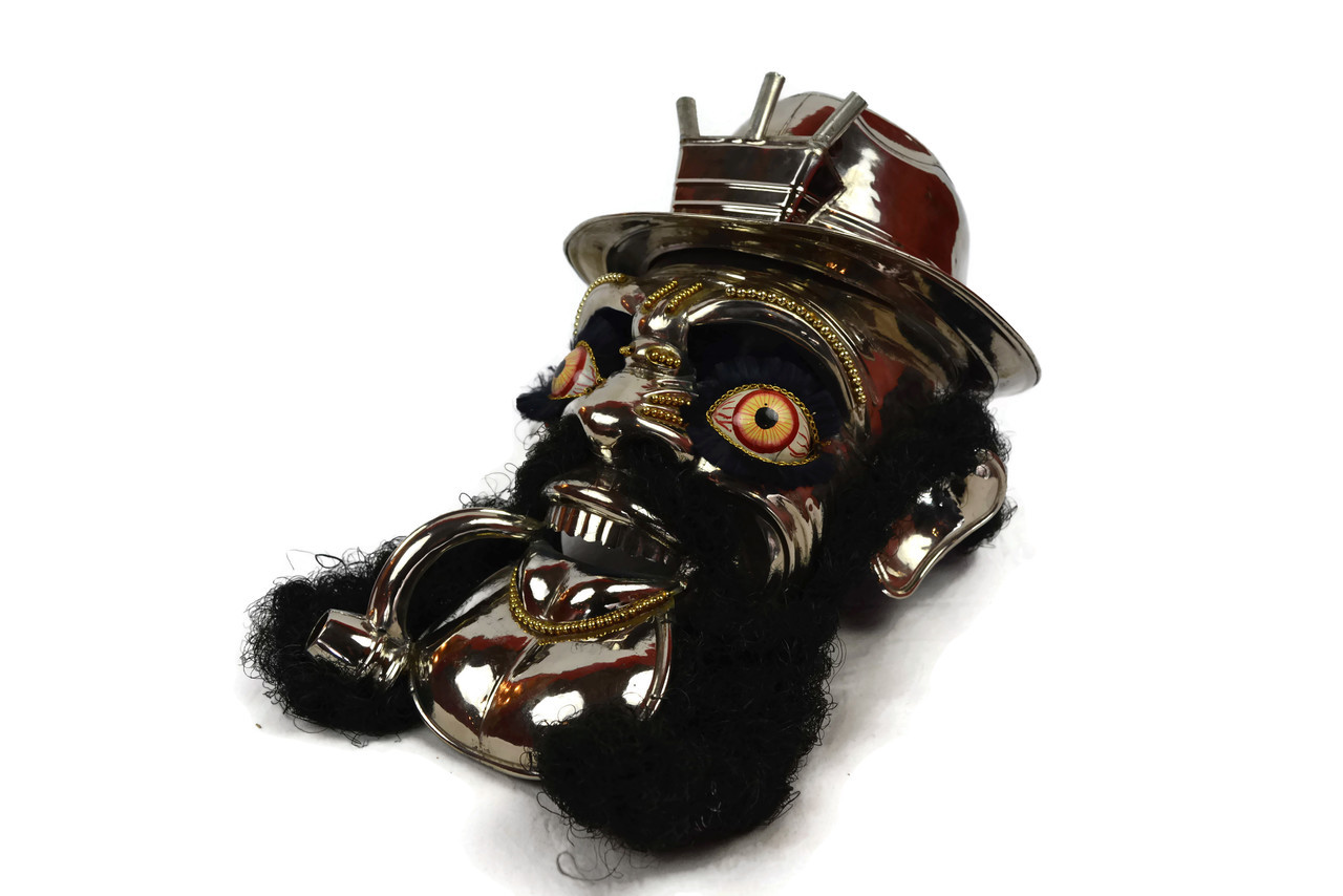 Bolivian Dance Mask Nickel Plated Morenada Mask