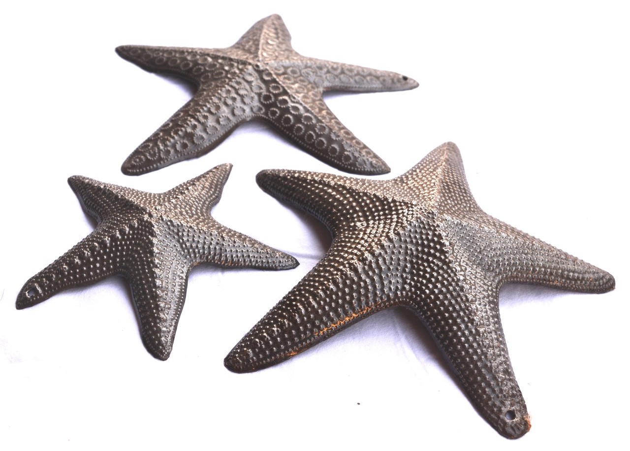 Haiti Metal Starfish, Recycled Steel Drum Art