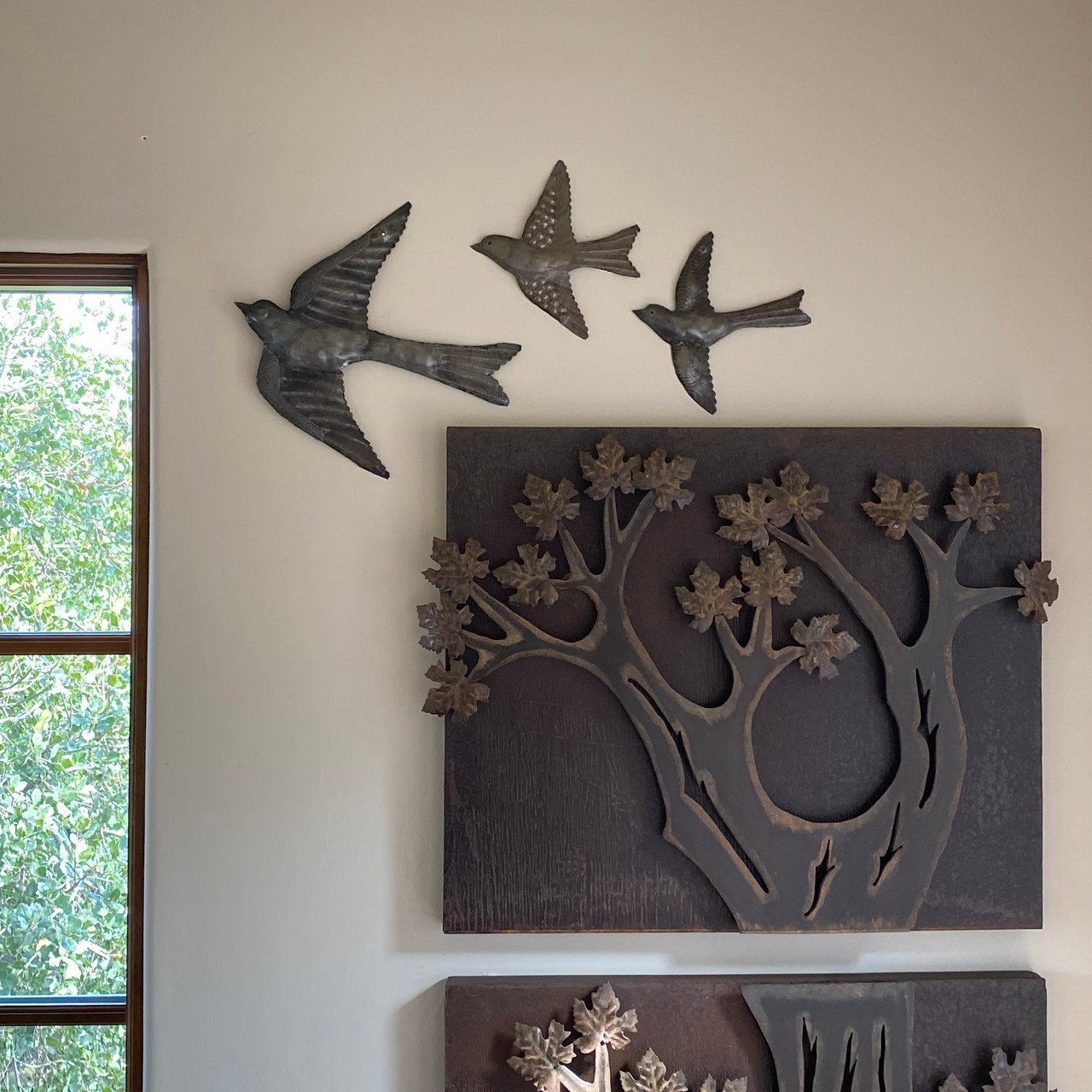 Birds, Metal Art Haiti, Flock of Birds Wall Art left  (set of 3), Ornamental