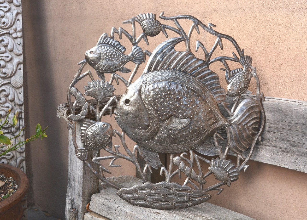 Metal Sea life wall art, Haiti