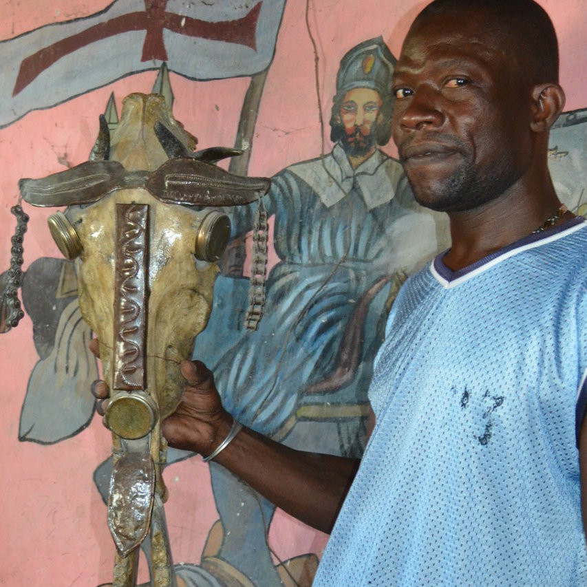 Horse Skull Embellished by Voodoo Priest Caleb Belony
