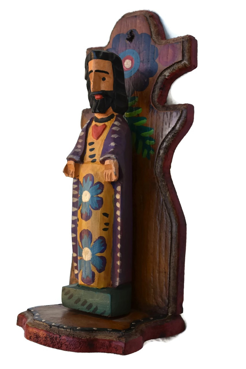 This wooden figure of Christ is hand-carved in family workshops in very tiny villages surrounding Chichicastenango.