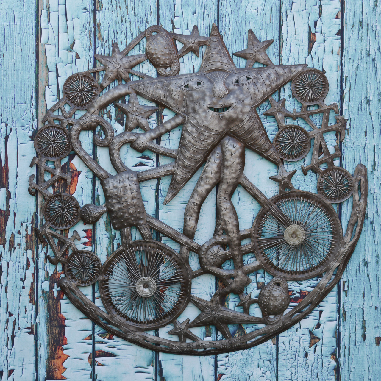 Recycled Art, Sustainable, Eco-Friendly, Reclaimed Sculpture, Metal, Steel Drums, Oil Drums