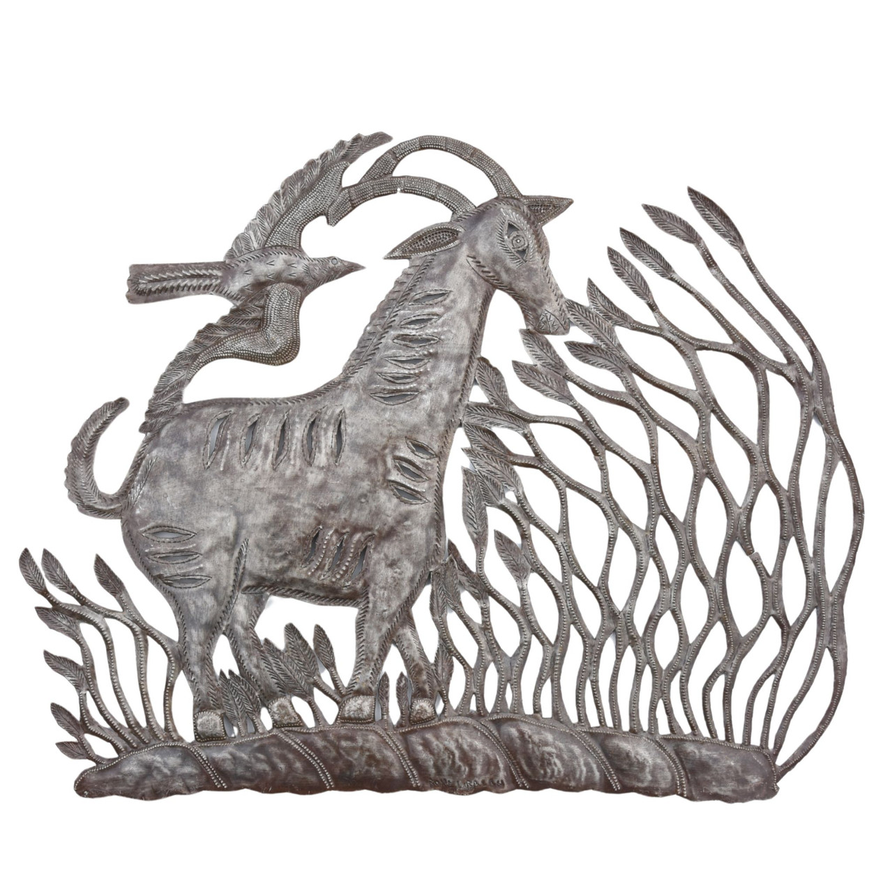 Goat in field, Haitian Metal Art Goat in field, Haitian Metal Art
