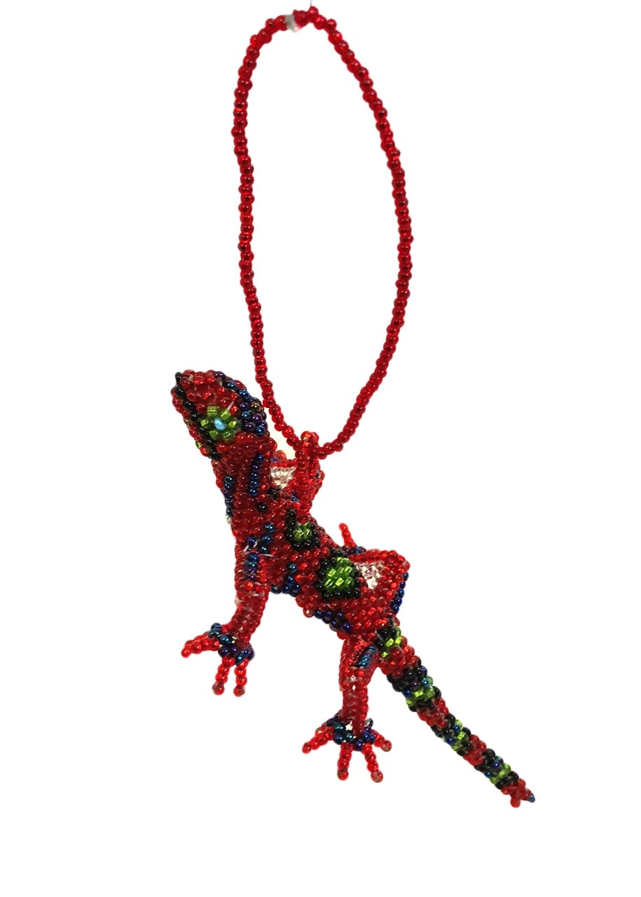 hand made beaded gecko santiago atitlan guatemala