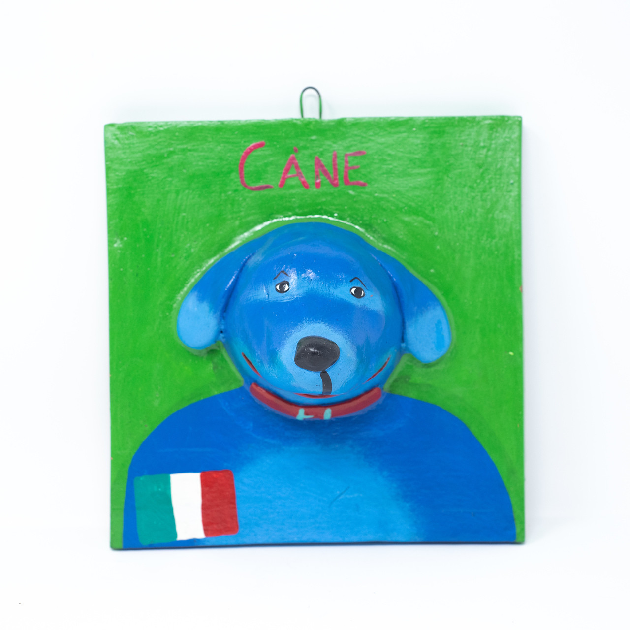 Italy, Dog, Italian Flag, One-of-a-Kind, Sustainable, Eco-Friendly, Plaque