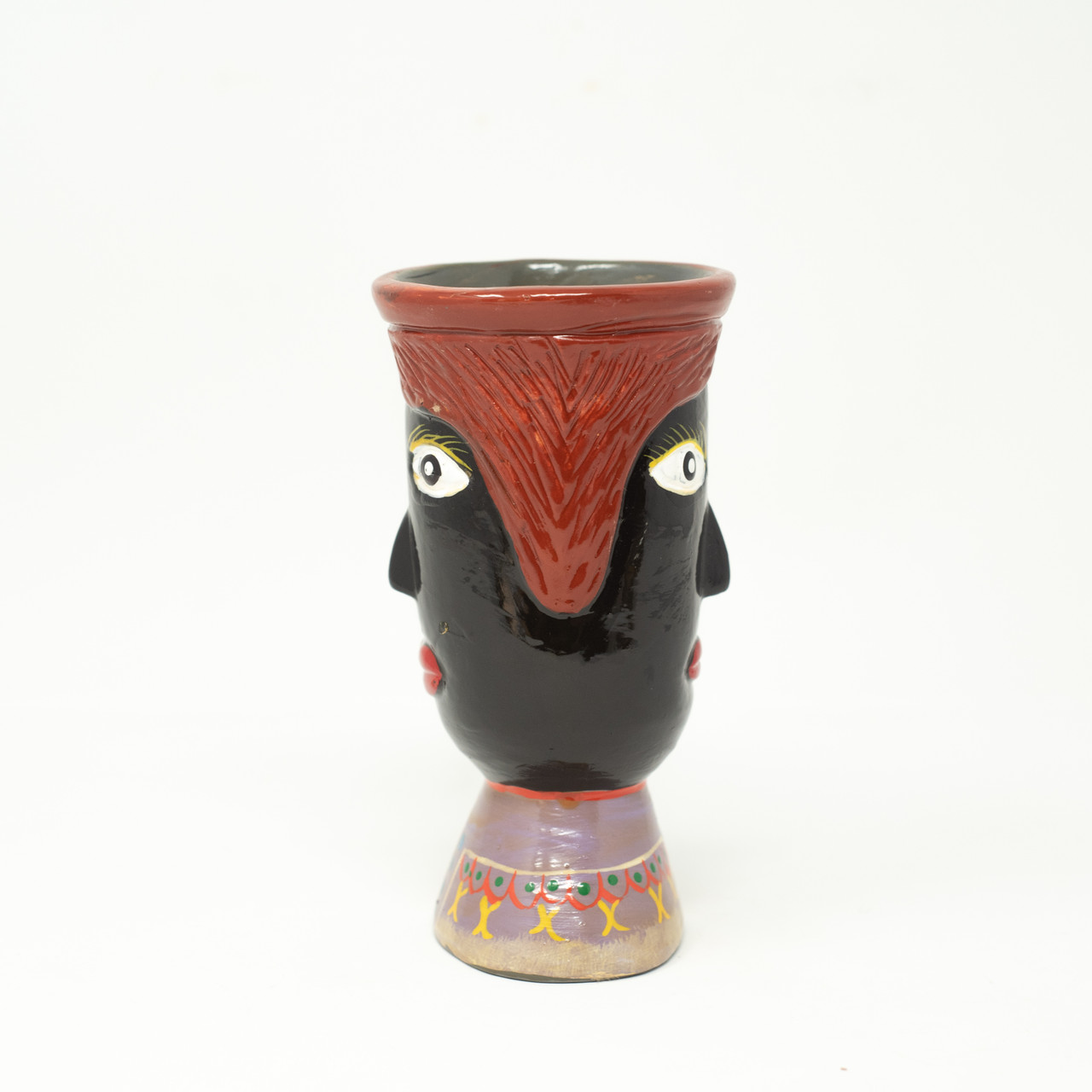 Girl Power Face Face, Guatemalan Face Vase, Guatemalan Folk Art, Vintage Guatemalan Folk Art, Guatemalan Vases, Guatemalan Folk Art, Colorful Home Decor, Vintage Home Decor