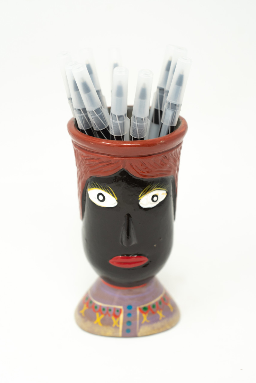 Girl Power Face Face, Guatemalan Face Vase, Guatemalan Folk Art, Vintage Guatemalan Folk Art, Guatemalan Vases, Guatemalan Folk Art, Colorful Home Decor, Vintage Home Decor