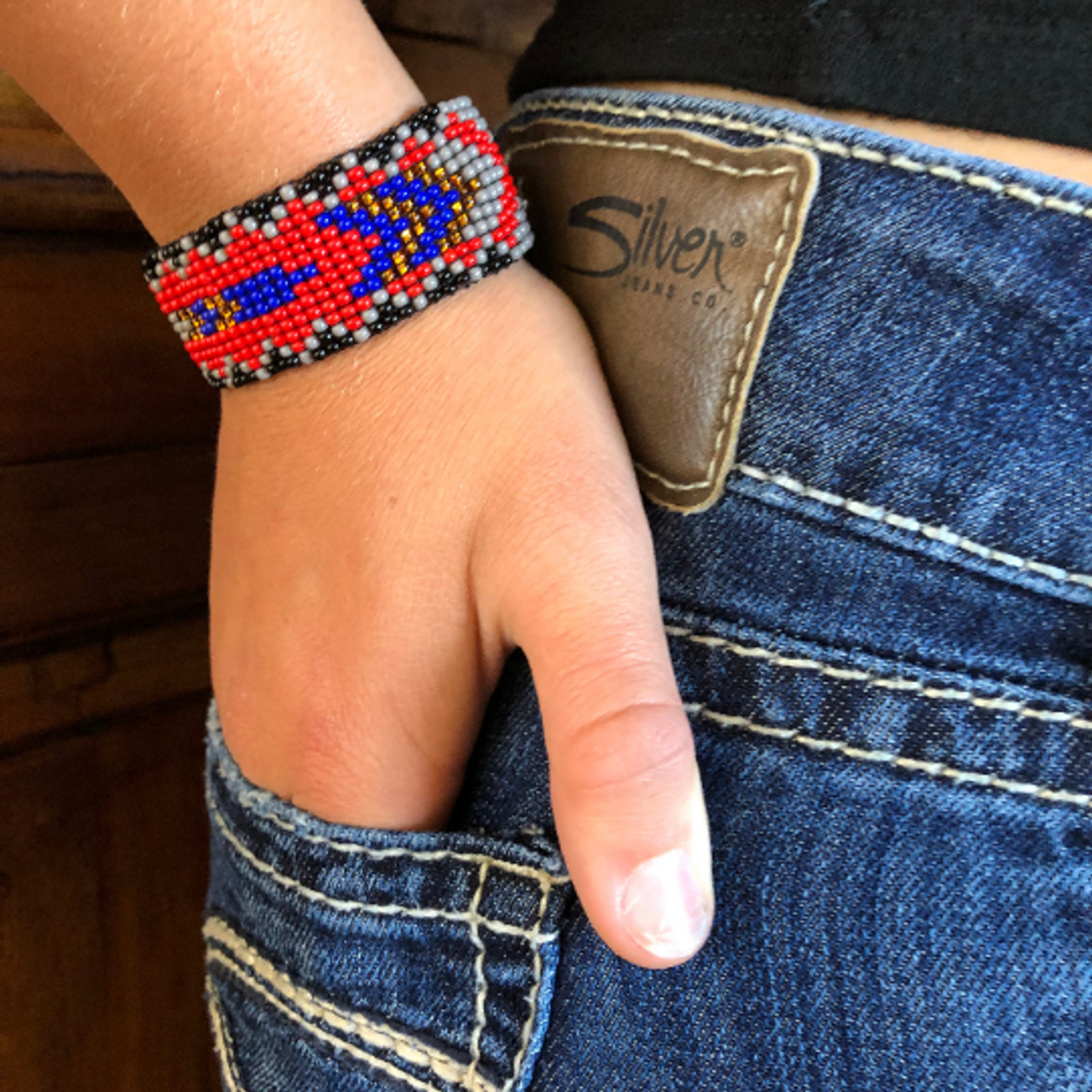 RED AND BLUE BRACELET