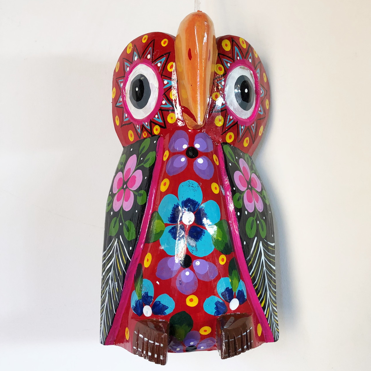 bright colorful owl mask guatemala