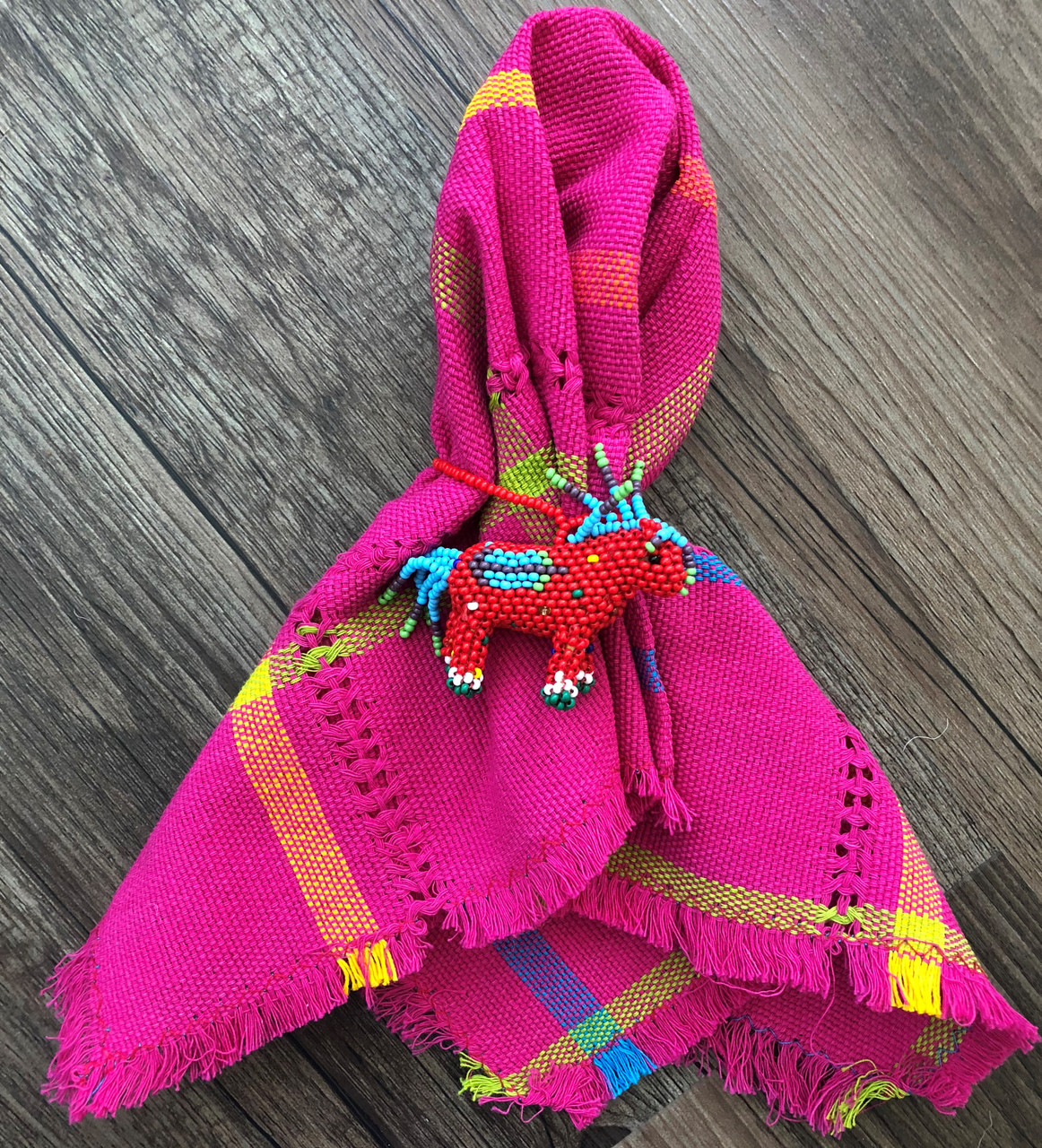 Mini Beaded Horse Red, Novelty Christmas Tree Ornaments, Holiday Decoration, Handmade in Guatemala