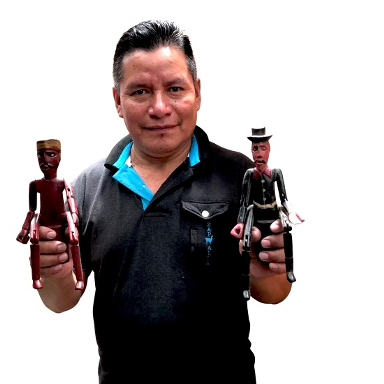 Vintage Handcarved Guatemalan Red Ajitz with Hatchet, Religious Art