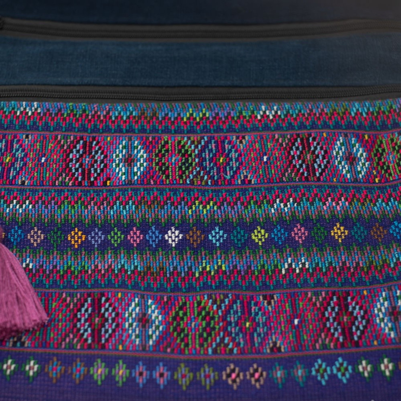 Up-cycled Huipil Shoulder Bag, from Todo Santos Guatemala, 12" x 12" 093