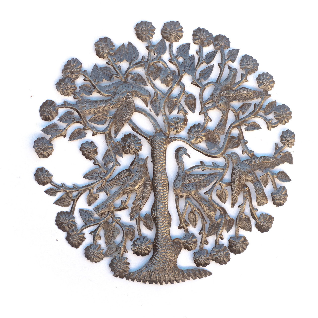 Tree of Life, Flowers, Floral Tree, Flowery, One-of-a-Kind, Limited Edition, Sustainable, Eco-Friendly, Limited Edition, Recycle, Recyclable, Fair Trade, Steel, Metal, Oil Barrels