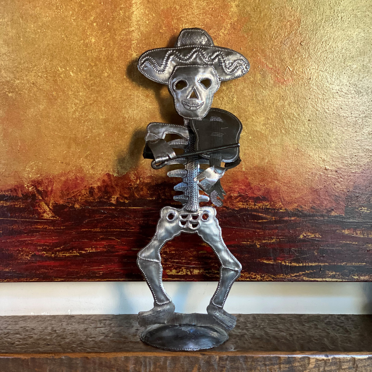 Mariachi Day of the Dead Violin Player, Haiti Fair Trade Mariachi Day of the Dead Violin Player, Haiti Fair Trade