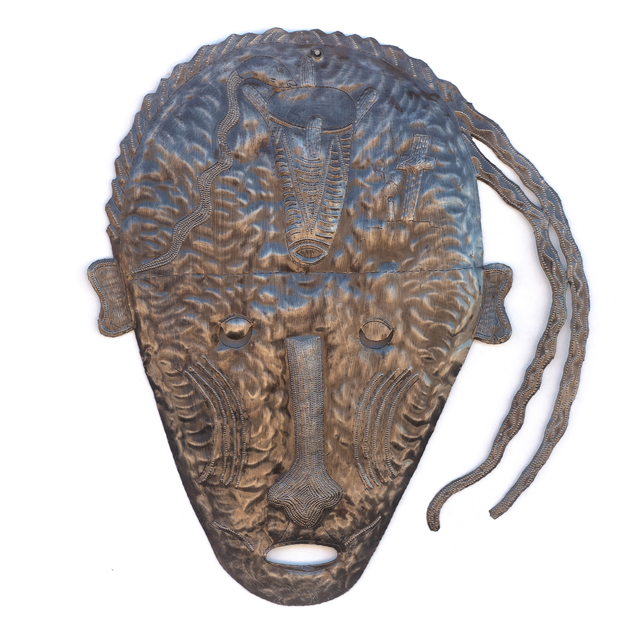 Mask, Metal, Steel, Oil Barrels, Handcrafted, Handmade, Voodoo, Limited Edition, Home Decor, Interior Design, Recycle, Recyclable, Fair Trade
