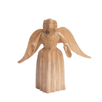 Guardian Angel, Wooden Angel, Angel Decor, Angel Sculpture, Natural Wood Angel