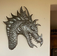 Mythical Dragon Decor, Garden Art, Garden Sculpture, Dragon Sculpture 