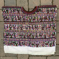 Handwoven Guatemalan Huipil, Handwoven Huipil, Handwoven Blouse, Guatemalan Textile, Nebaj Textile 
