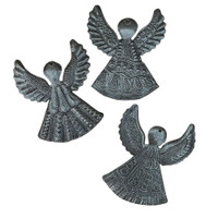 Christmas Ornaments, Set of 3 Mini Angels, Handmade Ornament Fair-trade 4 Inches
