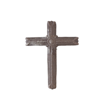 Flower Cross, Floral Cross, Metal Flower Cross, Religious Cross, Religious Home Decor, Metal Cross, 