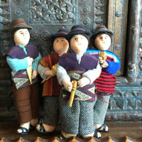 Bolivian Doll, Handknit Bolivian Doll, Bolivian Folk Art 