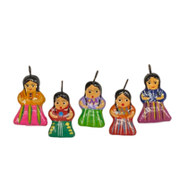 Vintage Clay Charms, Vintage Clay Indigenous Girl, Indigenous Girl Charms, Guatemalan Girl Charms, Vintage Guatemalan Clay Charms