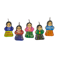 Indigenous Girl Clay Charms, Vintage Clay Charms, Vintage Guatemalan Girl Charms, Clay Charms
