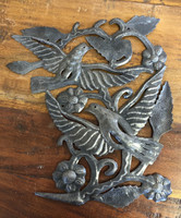 Birds Wings and Flowers Haitian Home Decor 16" x 17"