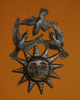 sun with birds Haiti Metal Art