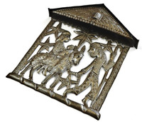 Haitian metal 3-D wall art Nativity