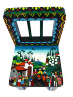 Tigua Hand Painted Children's Chair 10" x 10" x 18.25"