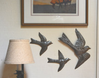 Metal Birds Wall Art Soaring to the Right