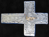 mexican cross with milagros