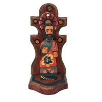 Artisan Crafted Wooden Saints 3.5" x 3" x 7.5"