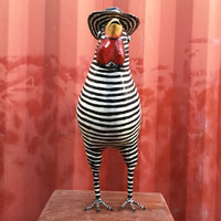 paper mache rooster Jacmel Haiti