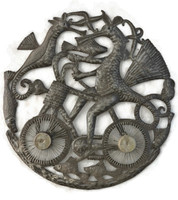 Seahorse Riding Bike, Under the Sea, Free Trade, Haitian Metal, Recycled Oil Drums