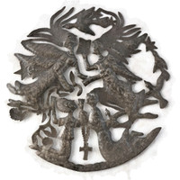 Angels and People, Christianity, Religious, Free Trade, Recycled Metal Steel