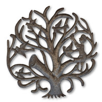 Boy Climbing Tree, Haitian Metal, Recycled Metal, Sustainable Living, Fair Trade, One-of-a-Kind, Help Haiti