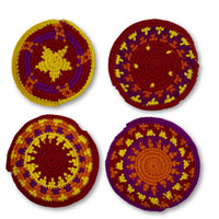 hand knit colorful guatemalan purse