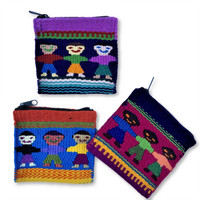 Teacher Gift, Fair Trade, Guatemalan Colorful Children Hand-crocheted Coin Purse