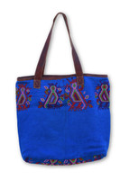 Handbag Made from Huipil Blouse, Bird Motifs, Tote Purse, Roomy Shoulder Bag, Handmade from Recycled Hui-Pile Blouse, Rich Colored Handbags (Style 1)