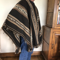 Bolivian Poncho Oruro Potosi Vintage Textile