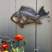 Metal Fish made in Haiti Fair trade