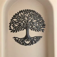 Fair trade recycled steel Tree of Life