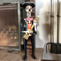 Day of the Dead Mariachi Guitarist, Wooden Day of the Dead Mariachi, Dia de los Muertos Mariachi 