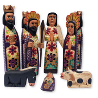 hand carved Guatemala Nativity